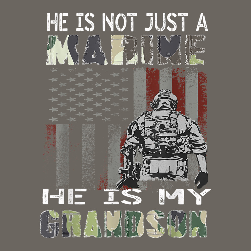 Proud Of My Grandson Is A Marine Shirt Proud Grandma Grandpa T Shirt Sun Shade Cap | Artistshot