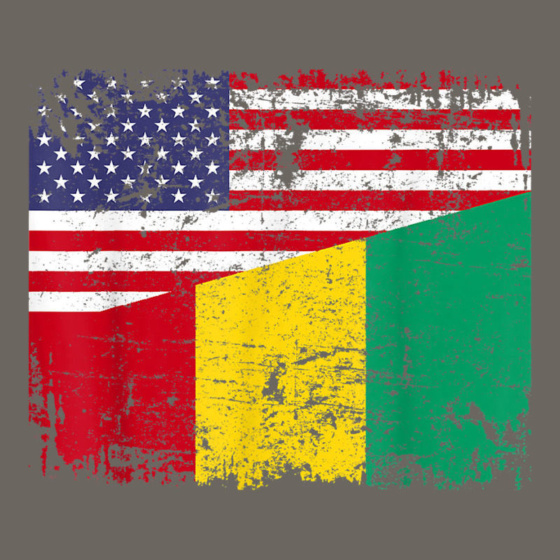 Guinean Roots  Half American Flag  Usa Guinea Flag T Shirt Sun Shade Cap | Artistshot