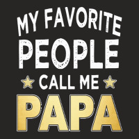 Fathers Day T  Shirt Fathers Day Papa T  Shirt Ladies Fitted T-shirt | Artistshot