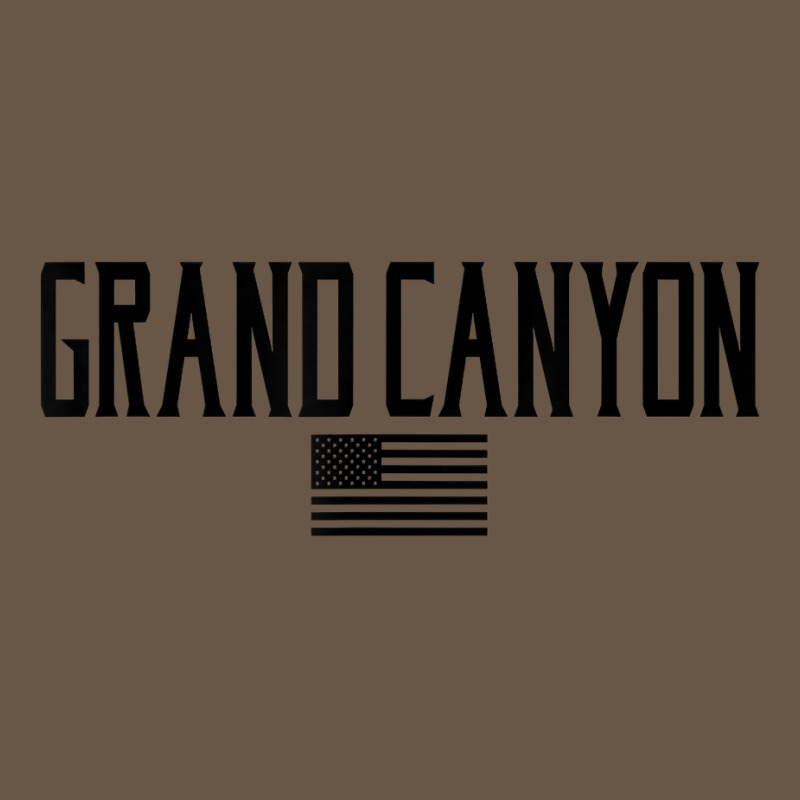 Grand Canyon Us Flag Text Olive Green With Black Print T Shirt Snapback Trucker Cap | Artistshot