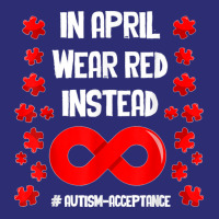 In April Wear Red Instead Autism Acceptance Puzzle Lovers T Shirt Snapback Trucker Cap | Artistshot