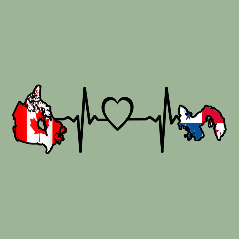 Canada Panama Flag Canadian Panamanian Heartbeat T Shirt Urban Heavy T-shirt by dubrayhecallezhd | Artistshot