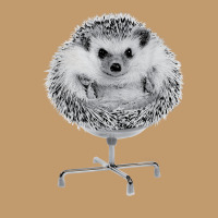 Funny Hedgehog In An Office Chair Ready For Work Fat Animal T Shirt Urban Heavy T-shirt | Artistshot