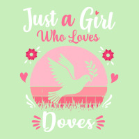 Doves T  Shirt Just A Girl Who Loves Doves Pink Retro Vintage Gift Ide Urban Heavy T-shirt | Artistshot