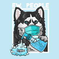 Siberian Husky Dog Wearing Facemask Hand Sanitizer Ew People Urban Pullover Hoodie | Artistshot