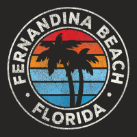 Fernandina Beach Florida Fl Vintage Graphic Retro 70s Tank Top Ladies Fitted T-shirt | Artistshot