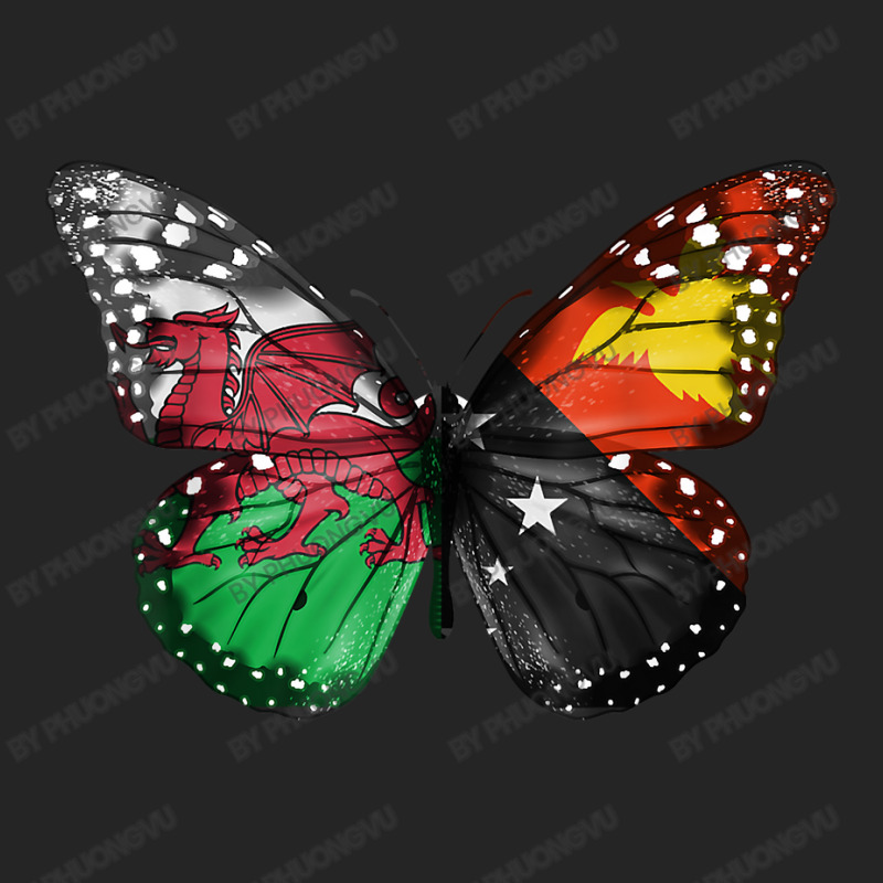 Welsh Papua New Guinean Flag Butterfly T Shirt Unisex Hoodie | Artistshot