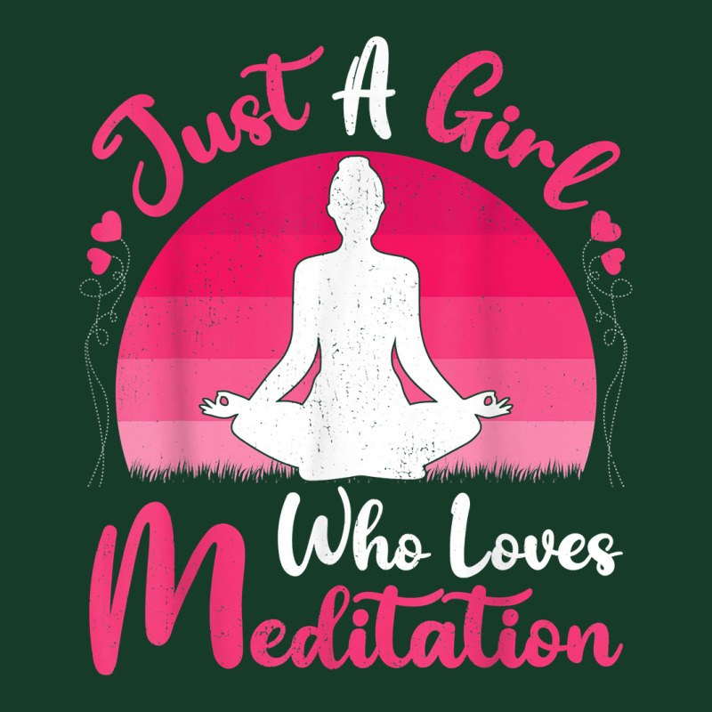 Vintage Meditation Lover Just A Girl Who Loves Meditation T Shirt Visor hat by tognifx | Artistshot