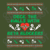 Deck Halls With Beta Blockers Funny Nurse Christmas Xmas Pjs Sun Shade Cap | Artistshot