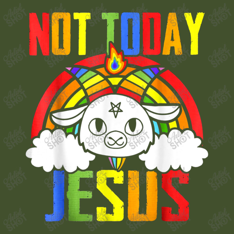 Not Today Jesus Unicorn Satan Goat Satanic Rainbow Satanism Sun Shade Cap by Yuh2105 | Artistshot