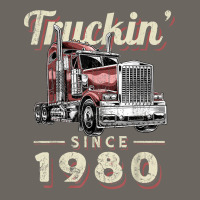 Truckin Since 1980 Trucker Big Rig Driver 42nd Birthday T Shirt Sun Shade Cap | Artistshot