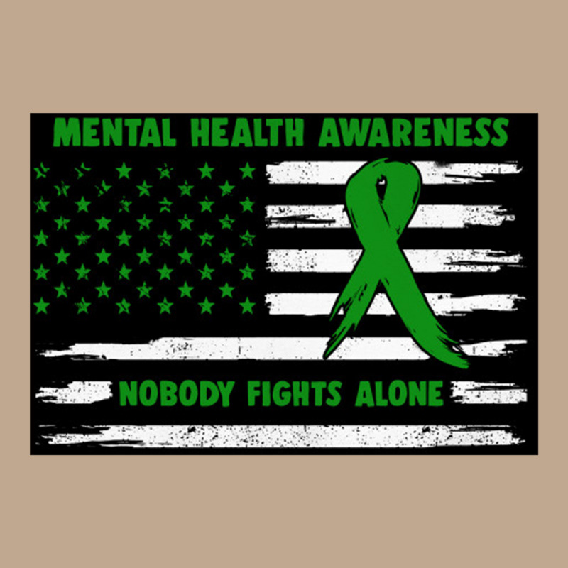 Mental Health Awareness American Flag Nobody Fights Alon Mesh Back Trucker Hat by saterseim | Artistshot