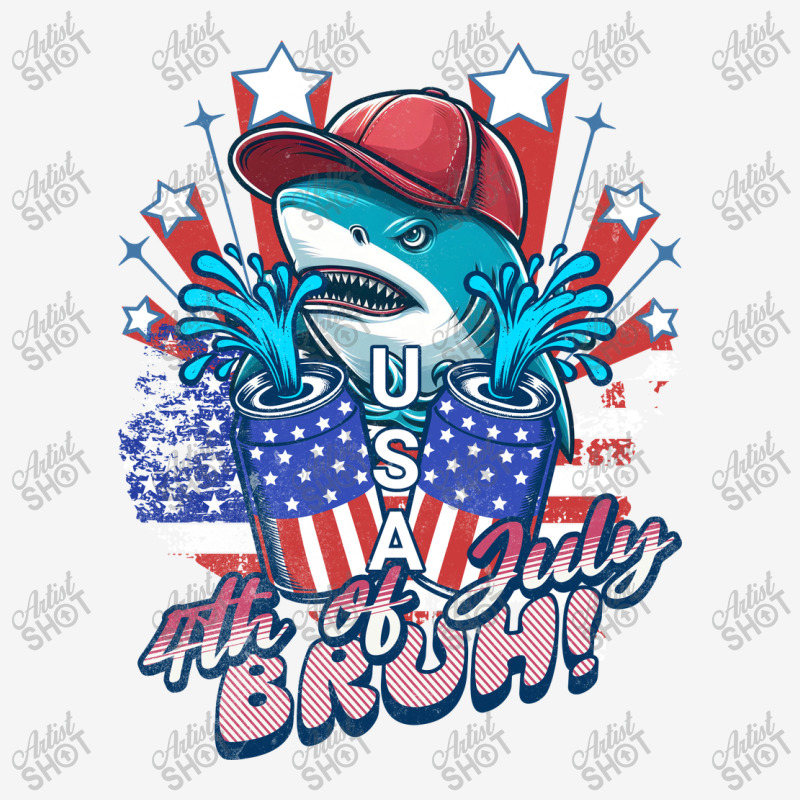 Bruh Shark 4th Of July Graphic Youth T-shirt by pureneuralart | Artistshot