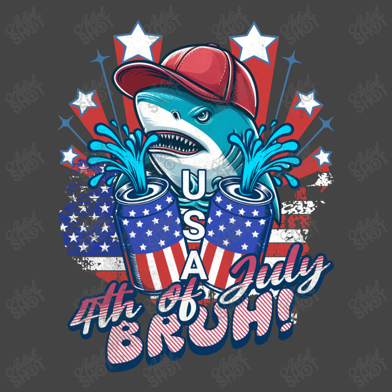 Bruh Shark 4th Of July Basic Youth T-shirt by pureneuralart | Artistshot