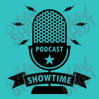 Podcast Showtime Microphone Ladies Fitted T-shirt | Artistshot