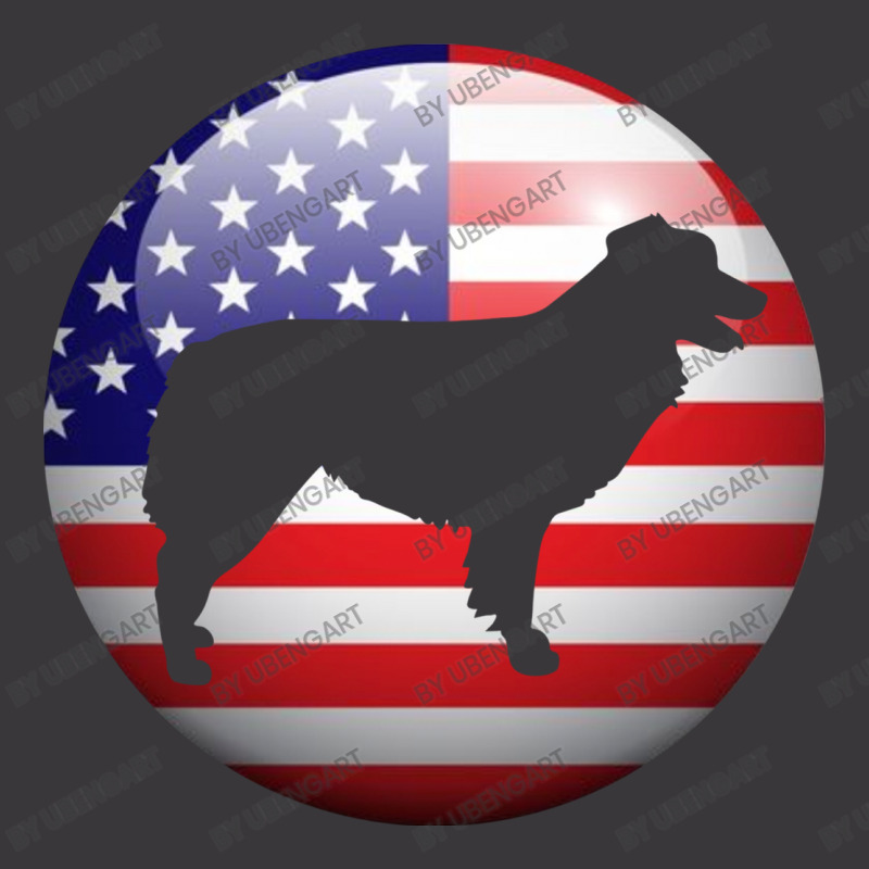 American Flag Australian Shepherd Vintage Retro Aussie Dog Ladies Curvy T-Shirt by UbengArt | Artistshot