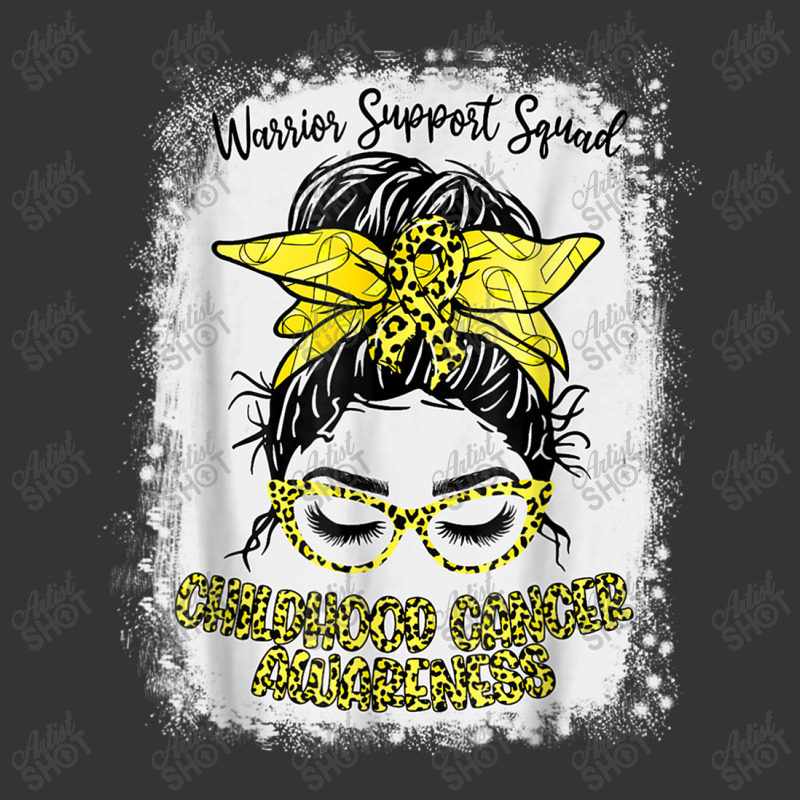 Childhood Cancer Warrior Support Squad Gold Ribbon Messy Bun Adjustable Baseball Cap | Artistshot