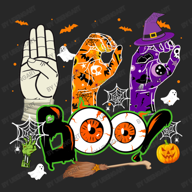 Boo American Sign Language Asl Deaf Halloween Costume Men's T-shirt Pajama Set by UbengArt | Artistshot