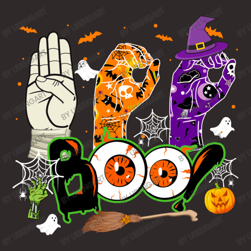 Boo American Sign Language Asl Deaf Halloween Costume Racerback Tank by UbengArt | Artistshot