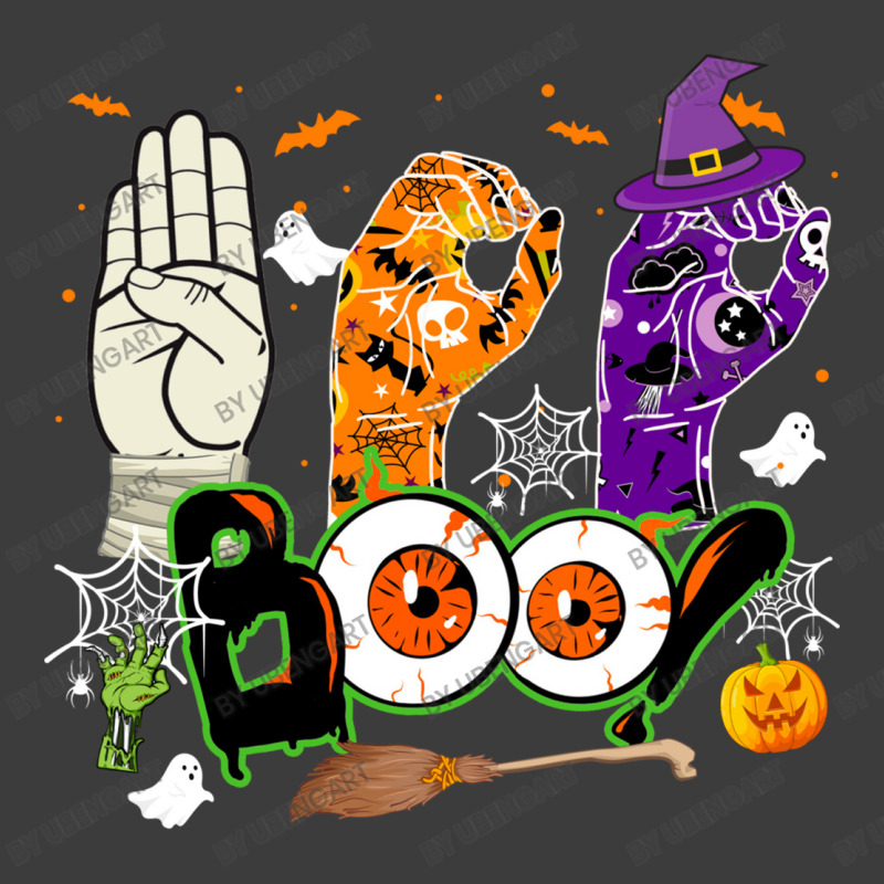 Boo American Sign Language Asl Deaf Halloween Costume Men's Polo Shirt by UbengArt | Artistshot