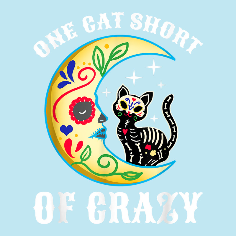 One Cat Short Of Crazy Sugar Skull Moon And Kitten Painting Urban Pullover Hoodie | Artistshot