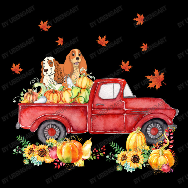 Cocker Spaniel Pumpkin Truck Fall Leaf Thanksgiving Halloween Adjustable Cap by UbengArt | Artistshot