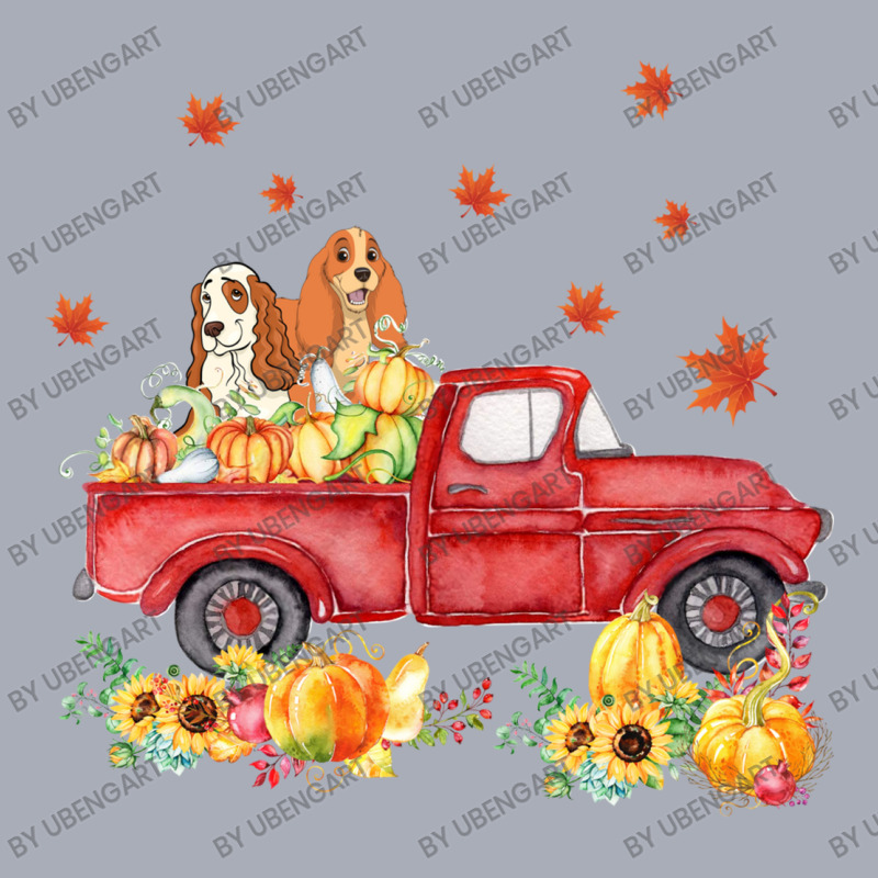 Cocker Spaniel Pumpkin Truck Fall Leaf Thanksgiving Halloween Tank Dress by UbengArt | Artistshot