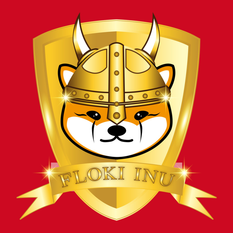 Floki Inu Crypto Currency Baby Dogecoin With Golden Shield Pom Pom Beanie by Zie Projects | Artistshot