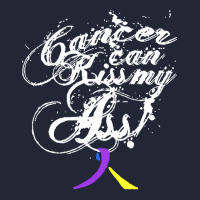 Bladder Cancer T  Shirt Cancer Can Kiss My Ass! Bladder ( Blue, Yellow Mesh Back Trucker Hat | Artistshot