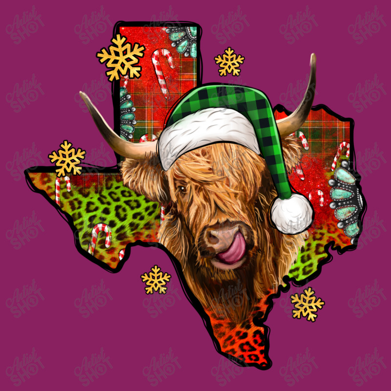 Christmas Texas Highland Cow Tie Dyed Bucket Hat | Artistshot