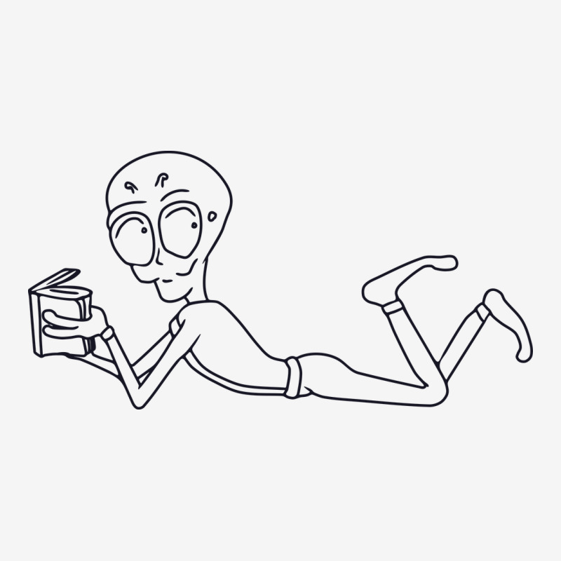 An Alien Lying On While Reading A Book Adjustable Cap by selos47 | Artistshot