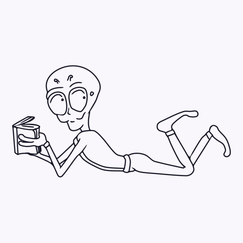 An Alien Lying On While Reading A Book Tank Top by selos47 | Artistshot