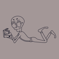 An Alien Lying On While Reading A Book Vintage Hoodie | Artistshot