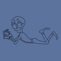 An Alien Lying On While Reading A Book Lightweight Hoodie | Artistshot