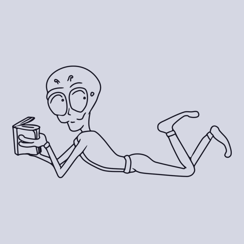 An Alien Lying On While Reading A Book Fleece Short by selos47 | Artistshot