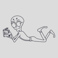 An Alien Lying On While Reading A Book Men's Polo Shirt | Artistshot