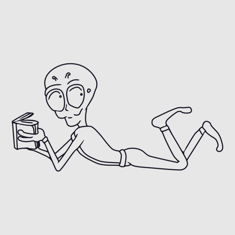 An Alien Lying On While Reading A Book Unisex Jogger by selos47 | Artistshot