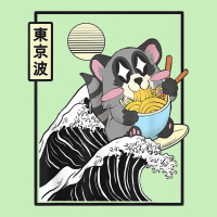 Raccoon Eating Ramen Japanese Waves Anime Minimal Kawaii Urban Heavy T-shirt | Artistshot