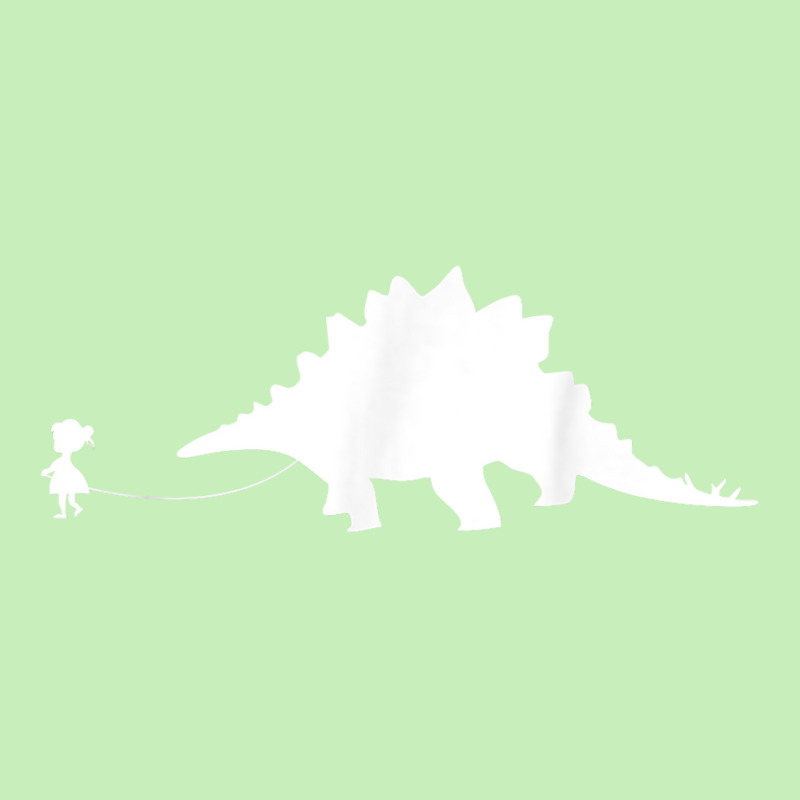 Girl Walking A Pet Stegosaurus Dinosaur Lover Pet Lizard T Shirt Urban Heavy T-shirt | Artistshot