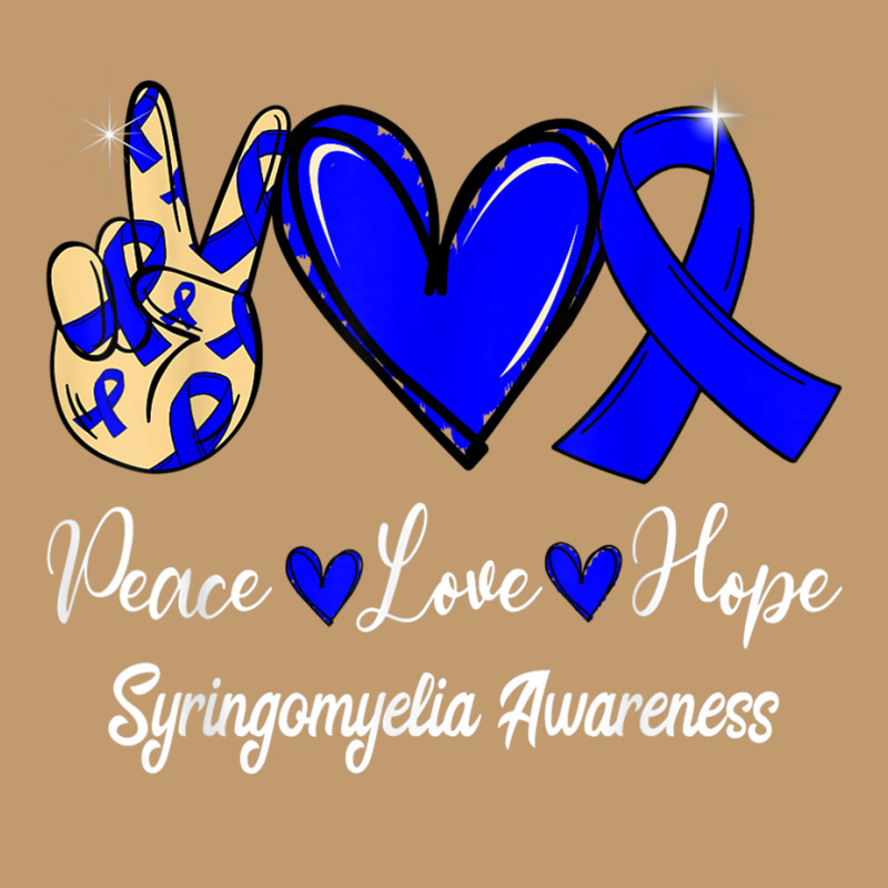 Syringomyelia Awareness Peace Love Hope Blue Ribbon T Shirt Urban Pullover Hoodie | Artistshot