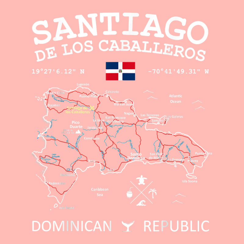 Santiago De Los Caballeros Dominican Republic Map Flag T Shirt Urban Pullover Hoodie by cm-arts | Artistshot