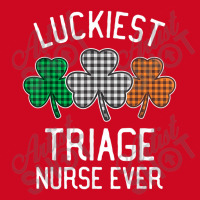 Luckiest Triage Nurse Ever St Patrick's Day Plaid Pom Pom Beanie | Artistshot