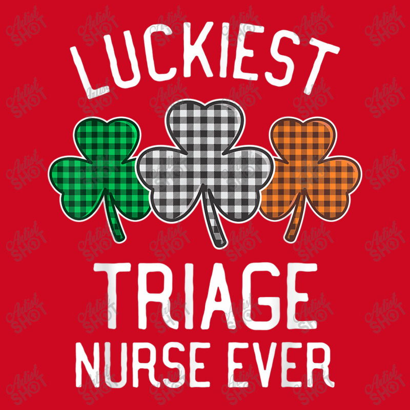 Luckiest Triage Nurse Ever St Patrick's Day Plaid Pom Pom Beanie by YenNgoc | Artistshot