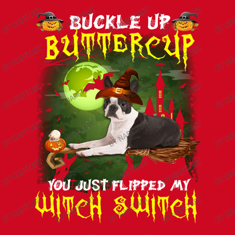 Boston Terrier Buckle Up Buttercup You Just Flipped My Witch Switch Pom Pom Beanie | Artistshot