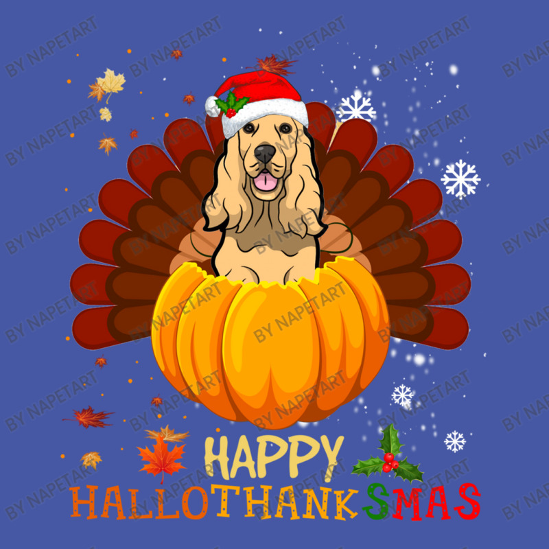 Cocker Spaniel Halloween And Merry Christmas Happy Hallothanksmas Pom Pom Beanie by NapetArt | Artistshot