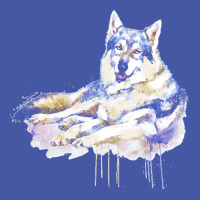 Sitting Wolf Painting T  Shirt Smiling Wolf T  Shirt Pom Pom Beanie | Artistshot