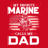 My Favorite Marine Calls Me Dad T  Shirt Father's Day Flag My Favorite Pom Pom Beanie | Artistshot