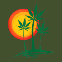 Beautiful Marijuana Weed Palm Tree Paradise Tank Top Sun Shade Cap | Artistshot