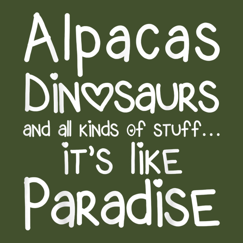 Alpacas Dinosaurs And All Kinds Of Stuff It’s Like Paradise T Shirt Sun Shade Cap by MoczoTenleigh | Artistshot