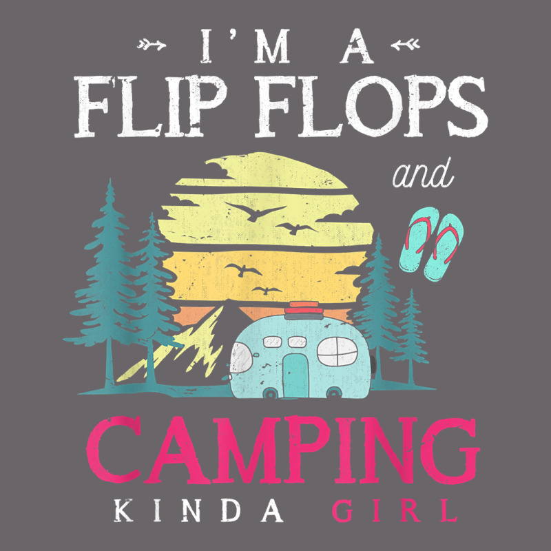 Im A Flip Flops And Camping Kinda Girl Camper Women Camping T Shirt Mesh Back Trucker Hat | Artistshot